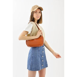 Сумка-багет, отдел на молнии, цвет коричневый - Simaland фото 4