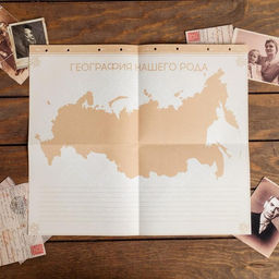 Родословная книга «Наша семья», с деревянным элементом, 84 страницы, 24.5×23×4 см