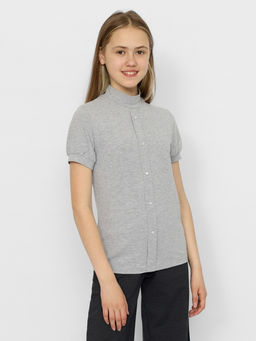 CRB wear/CWJG 63604-11 Водолазка для девочки,серый меланж/Ex.Cherubino