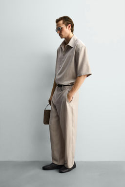 CAMISA FLUIDA RELAXED FIT / Gris / Tostado - Zara фото 4