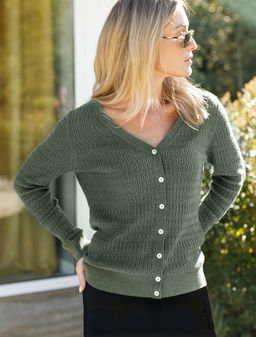 D31.134 Кардиган женский темно-оливковый
