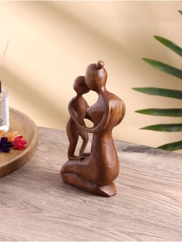 Фигурка «Мать и ребенок», 12×5×20 см, дерево суар