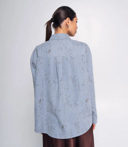 Рубашка #КТ1908, серо-голубой