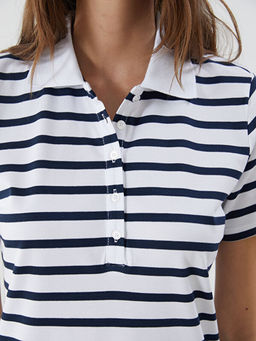 Polo Yaka ?izgili Pike Elbise