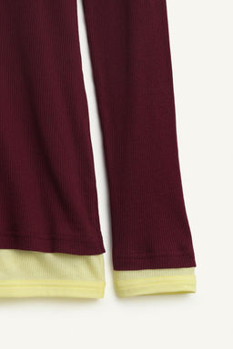 CTTN DBL TSHRT 16 / Burgundy - Zara фото 8