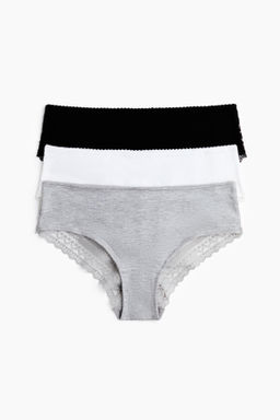 Pack de 3 bragas hipster de encaje y algod?n - H&m фото 3