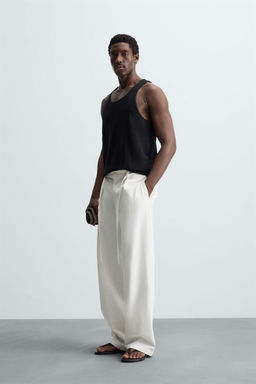 RELAXED FIT PLEATED TROUSERS - Zara фото 12