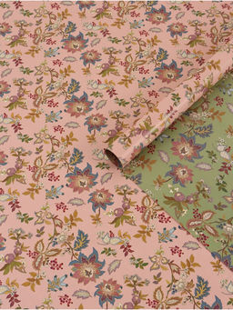 Цена за 10 шт. Бумага упаковочная глянцевая двухсторонняя Цветы, 70 ? 100 см