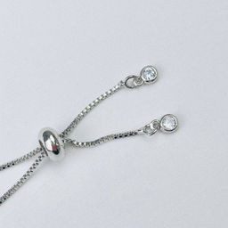 Браслет регулируемый для "Рака" из Аметиста, Аквамарина и Опала от 16 см