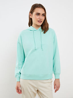 Kap??onlu D?z Uzun Kollu Kad?n Pijama ?st