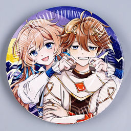 Набор бумажной посуды одноразовый Аниме»: 6 тарелок, 1 гирлянда, 6 стаканов