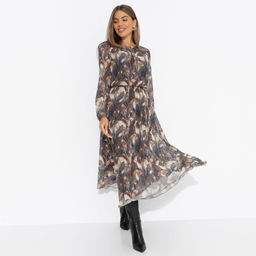 Платье нарядное на подкладе, Летящие мгновения (brown) - Charutti фото 4