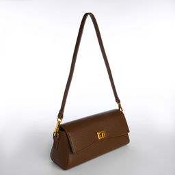 Сумка женская,26*9*12, отд на клапане, 2 ремня, коричневый - Textura фото 4