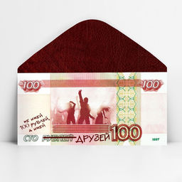 Цена за 10 шт. Конверт для денег «Сто друзей», 16.5×8 см