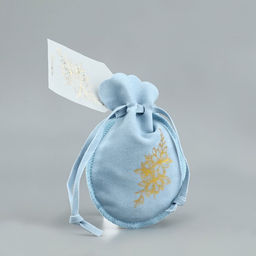 Цена за 5 шт. Мешочек подарочный замшевый «Цветы», тиснение