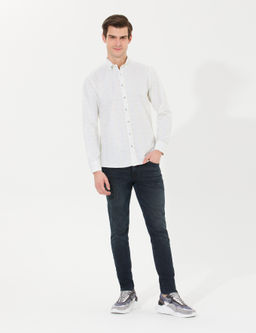 A__k Sar_ Slim Fit Uzun Kollu G_mlek