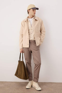 Tas Erkek Dokulu Kumas Pantolon TMNAW26PL00029