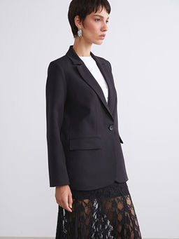 Krep Kad?n Blazer Ceket