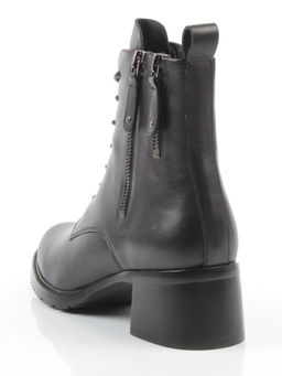 01-E102B-272A BLACK Ботинки демисезонные женские (натуральная кожа, байка)