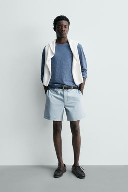 BERMUDA CHINO DENIM / Azul claro
