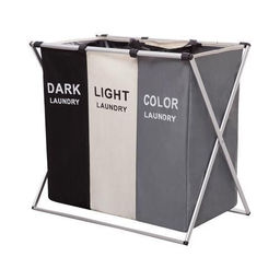 Складная корзина для белья с тремя отделениями - Buro фото 4