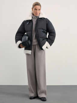 Куртка-дубленка с искусственным мехом / Zarina  фото 2