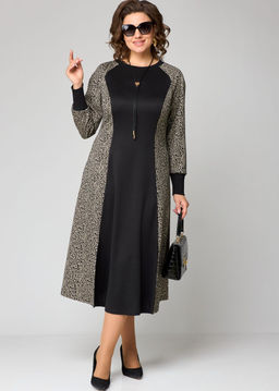 Платье EVA GRANT 7220Е-Р бежево-черный