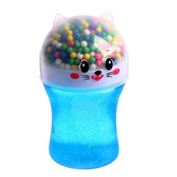 Цена за 12 шт. Лизун - слайм «Котик», с блёстками, МИКС