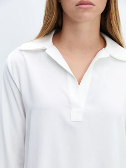 G?mlek Yaka Kad?n Bluz