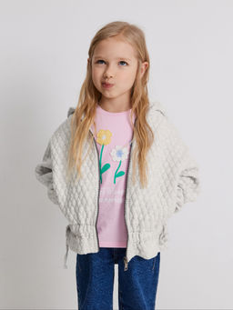 ACOOLA / Куртка (толстовка) детская для девочек Yastreb серый фото 4