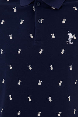 U. S. Polo Assn Мужская темно-синяя футболка с воротником-поло - U.s. polo assn фото 12