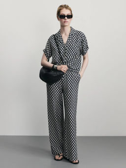 Брюки прямого кроя с принтом / Zarina фото 5