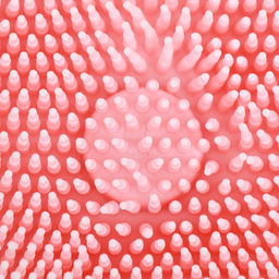 Щётка для мытья и массажа животных, с емкостью для шампуня, розовая - Пижон фото 6