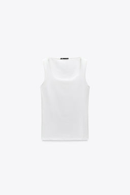 WIDE STRAP POLYAMIDE VEST TOP - Zara фото 59