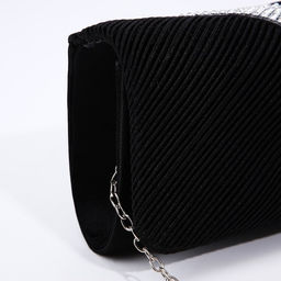 Сумка-клатч на магните, длинная цепь, цвет чёрный - Simaland фото 4