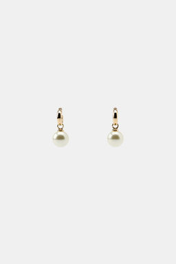 FAUX PEARL HOOP EARRINGS - Zara фото 3