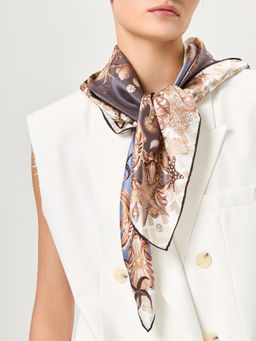 Платок жен. шелк 90х90 E03-8449-19 - Eleganzza фото 4