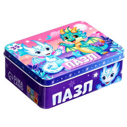 Пазл в металлической коробке Дракончик, 35 деталей - Puzzle time фото 5