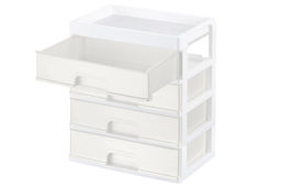 Органайзер для мелочей 4 ящика 25,8*17,8*29,2 см белый/перламутр (модель 340406) - Elan gallery фото 4