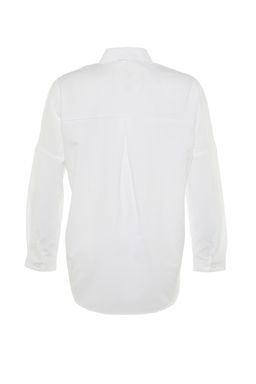Ekru Pamuklu Oversize Genis Kal?p Dokuma Gomlek TWOSS22GO0669
