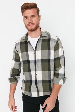 TRENDYOL MAN Lacivert Regular Fit K?sl?k Oduncu Kareli Gomlek TMNAW21GO0730 - Trendyolmilla фото 12