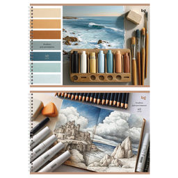 Альбом для рисования BG А4 40л. на спирали "Красочный" (АР4гр40 62717) обложка картон