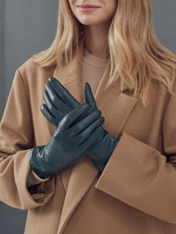 Перчатки женские ш+каш. IS01080 d.green