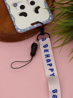 Футляр для карт на ленте "Be happy", sad smiley