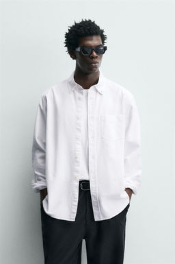 CAMISA ESTRUCTURA OXFORD / Blanco - Zara фото 2