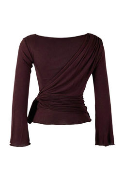 Kahverengi Transparan Regular/Normal Kal?p Baglama Detayl? Premium Yumusak Orme Bluz TWOSS26BZ00041 - Trendyolmilla фото 2