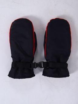 Варежки с мехом синий