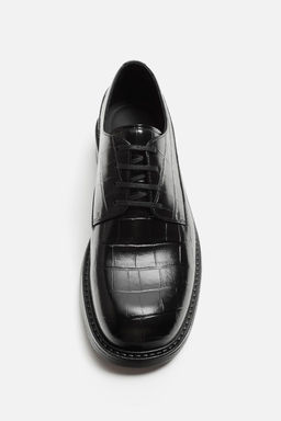 LEATHER EMBOSSED SHOES - Zara фото 5