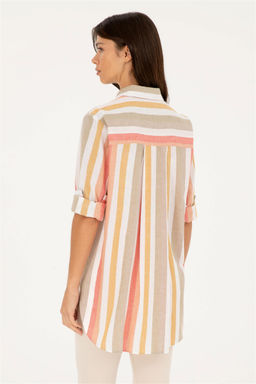 Женская пудровая рубашка с длинным рукавом Неожиданная скидка в корзине - U.s. polo assn фото 5