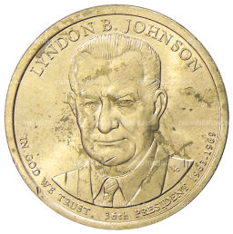 1 доллар 2015 года P Линдон Джонсон 36-й президент США